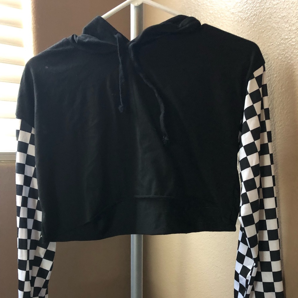 black and white hoodie
